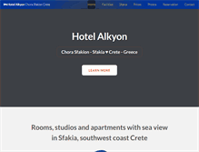 Tablet Screenshot of hotel-alkyon-sfakia-crete.com